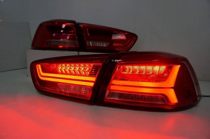 Clear Red LED Dynamic Tail Lights Fit For Mitsubishi Lancer CJ EVO X VRX 2007-2018 TL-MB022LS - Machter