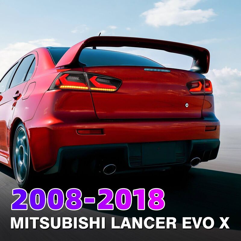 Smoke 3D V4 LED Tail Lights Fit For Mitsubishi Lancer CJ EVO X VRX 2007-2018 TL-MB030LS - Machter