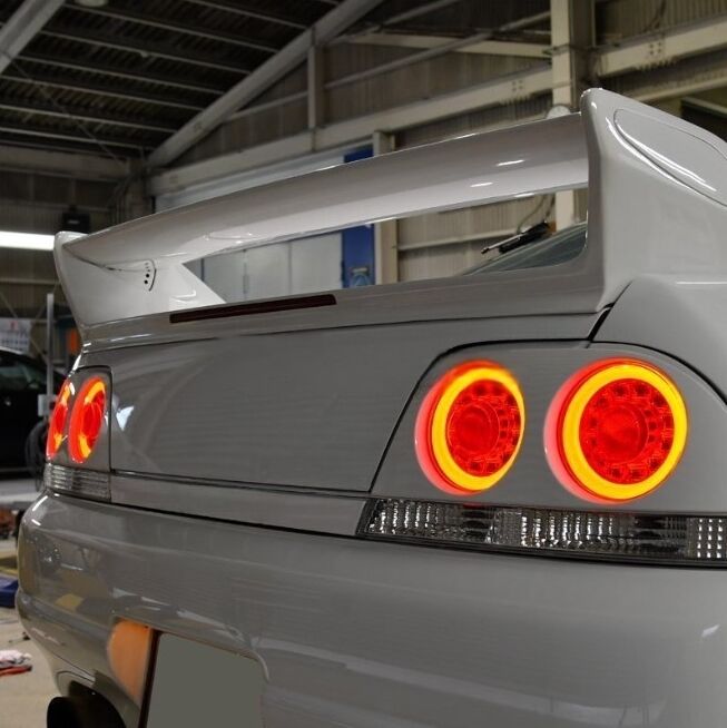 78 Works Fiber Ring LED Taillights Fit For Nissan Skyline R33 GTR GTS25T GTST 1993-1998 TL-NS022LS - Machter