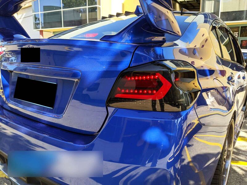 V5 Smoke Black Full LED Tail Lights Dynamic Indicator Fit For Subaru WRX STI 2015-2021 TL-SB036LS - Machter