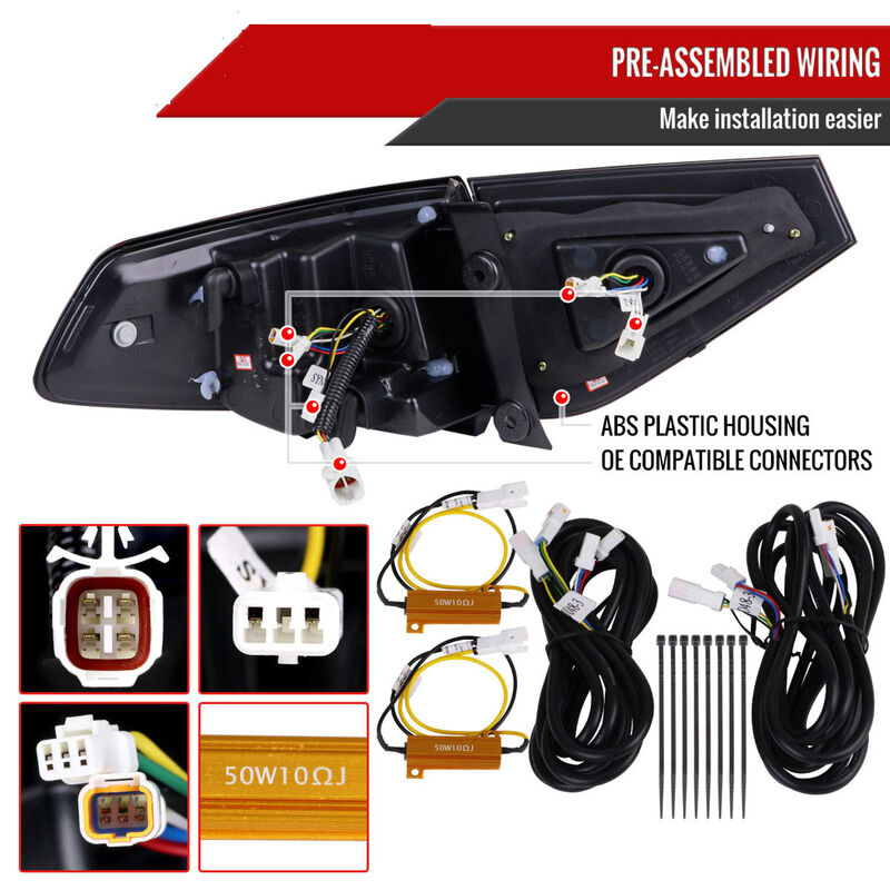 Spec D Black 3D LED Tail Light Dynamic Signal Fit For Subaru Impreza G3 WRX RS STI Hatchback TL-SB037LS - Machter