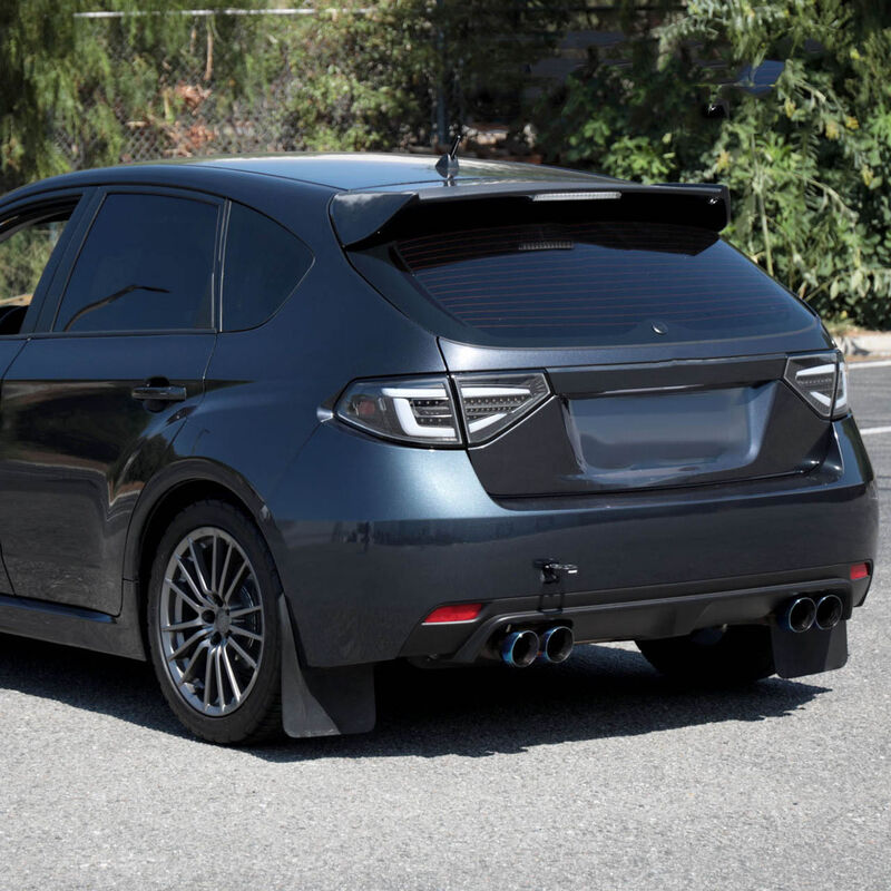 Spec D Black 3D LED Tail Light Dynamic Signal Fit For Subaru Impreza G3 WRX RS STI Hatchback TL-SB037LS - Machter