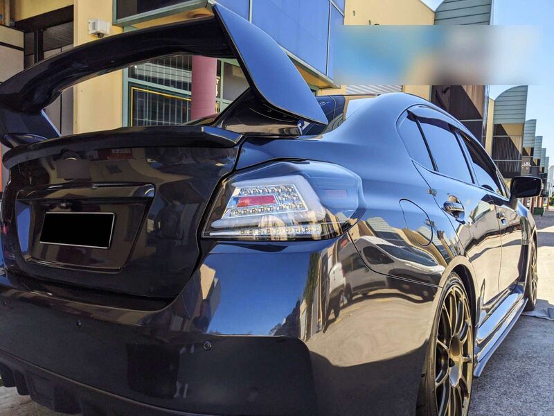 V4 Black LED Dynamic Tail Lights Fit For Subaru WRX STI VA 2015-2021 TL-SB044LS - Machter
