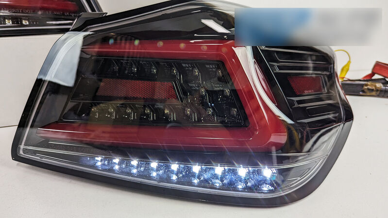 V4 Black Red LED Dynamic Tail Lights Fit For Subaru WRX STI VA 2015-2021 TL-SB050LS - Machter