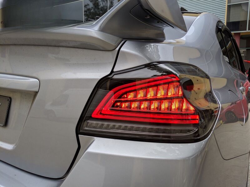 Black Full LED V3 Dynamic Indicator LED Tail Lights Fit For Subaru WRX STI VA 2015-2021 TL-SB057LS - Machter
