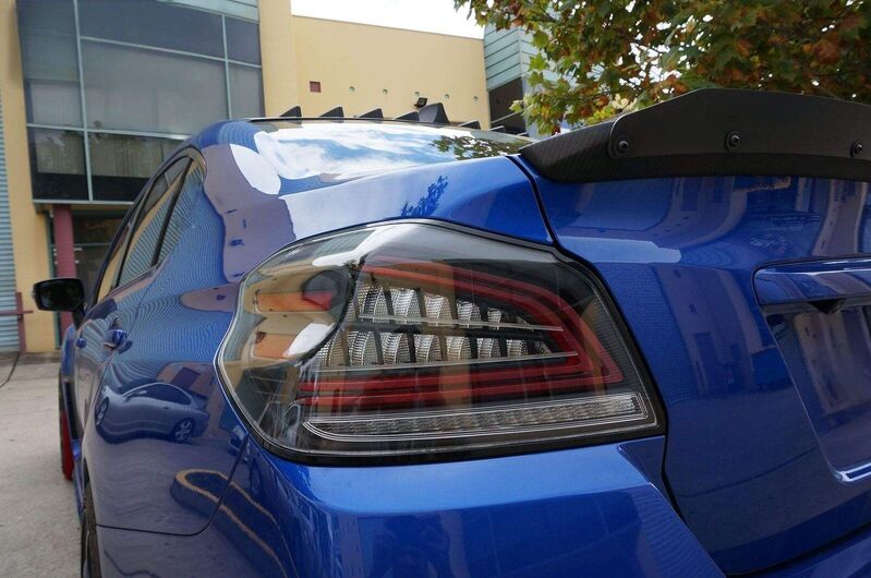 Black Full LED V3 Dynamic Indicator LED Tail Lights Fit For Subaru WRX STI VA 2015-2021 TL-SB057LS - Machter