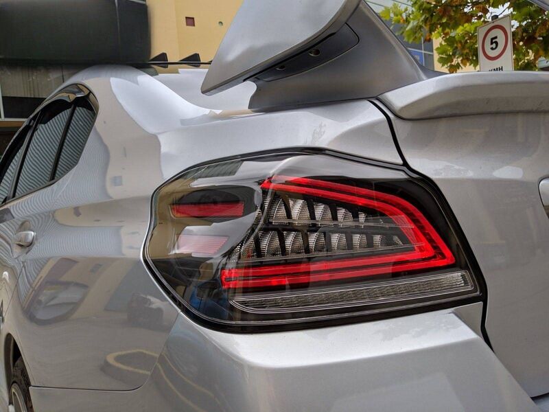 Black Full LED V3 Dynamic Indicator LED Tail Lights Fit For Subaru WRX STI VA 2015-2021 TL-SB057LS - Machter