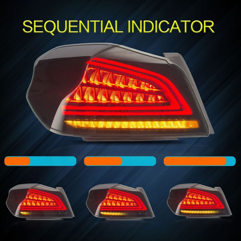 Smoke Full LED V3 Dynamic Indicator LED Tail Lights Fit For Subaru WRX STI VA 2015-2021 TL-SB059LS - Machter