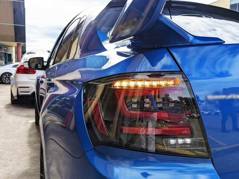 Black Red LED Taillights Dynamic Signal Fit For Subaru Impreza WRX STI G3 4D 2008-2013 TL-SB062LS - Machter