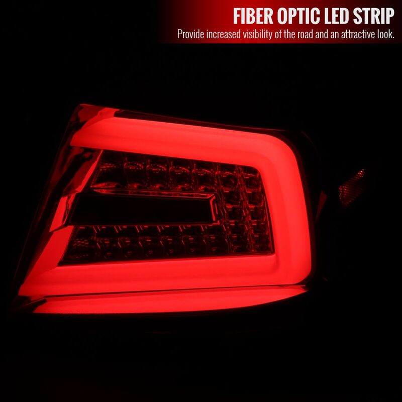 Spec D Smoke LED Taillights Dynamic Signal Fit For Subaru Impreza WRX STI G3 4D 2008-2013 TL-SB071LS - Machter
