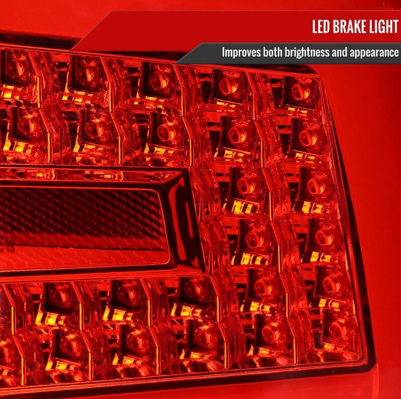 Spec D Clear Red LED Taillights Fit For Subaru Impreza WRX STI G3 4D 2008-2013 TL-SB074LS - Machter