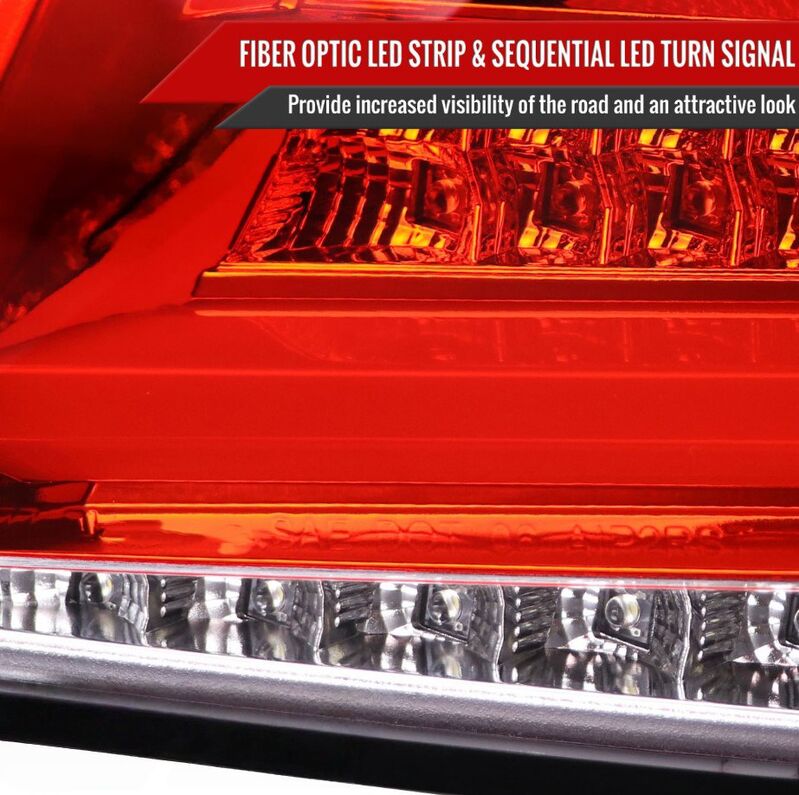 Spec D Clear Red LED Taillights Fit For Subaru Impreza WRX STI G3 4D 2008-2013 TL-SB074LS - Machter