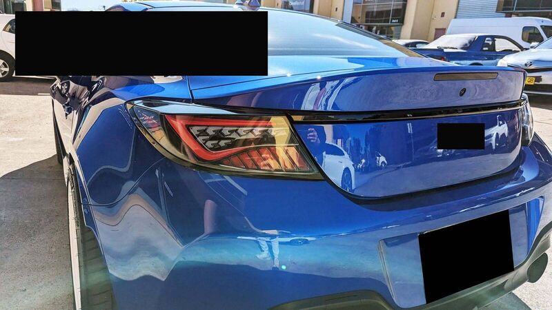 OLM Black Red Bar LED Dynamic Tail Lights Fit For Toyota 86 GR86 For Subaru BRZ 2022-2023 TL-TA026LS - Machter