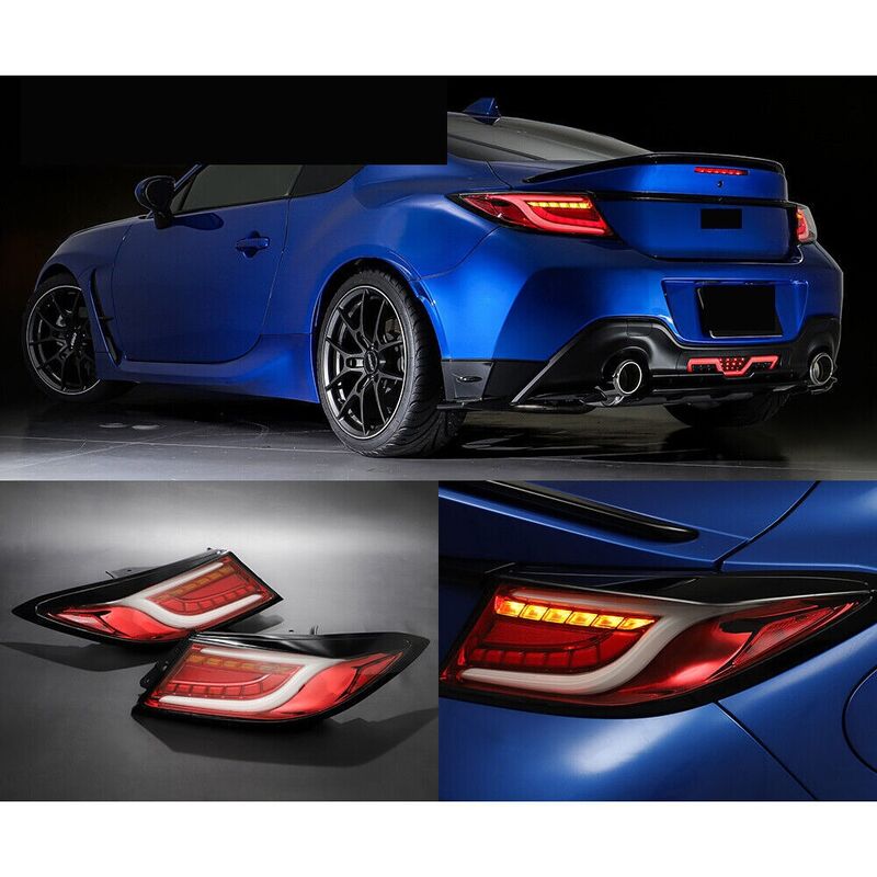 Clear Red LED Dynamic Tail Lights Fit For Toyota 86 GR86 For Subaru BRZ 2022-2023 TL-TA034LS - Machter