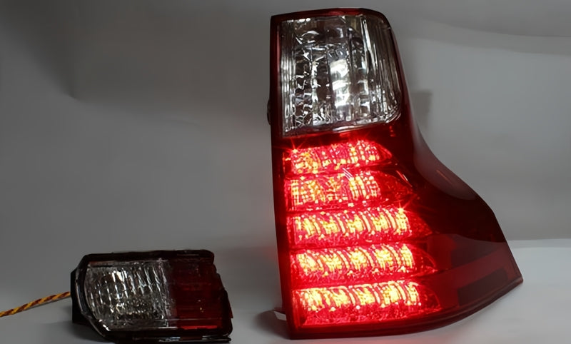 Clear Red LED Tail Light Fit For Toyota Land-Cruiser Prado 2009-2013 / Free Fog Lights TL-TA060LS - Machter