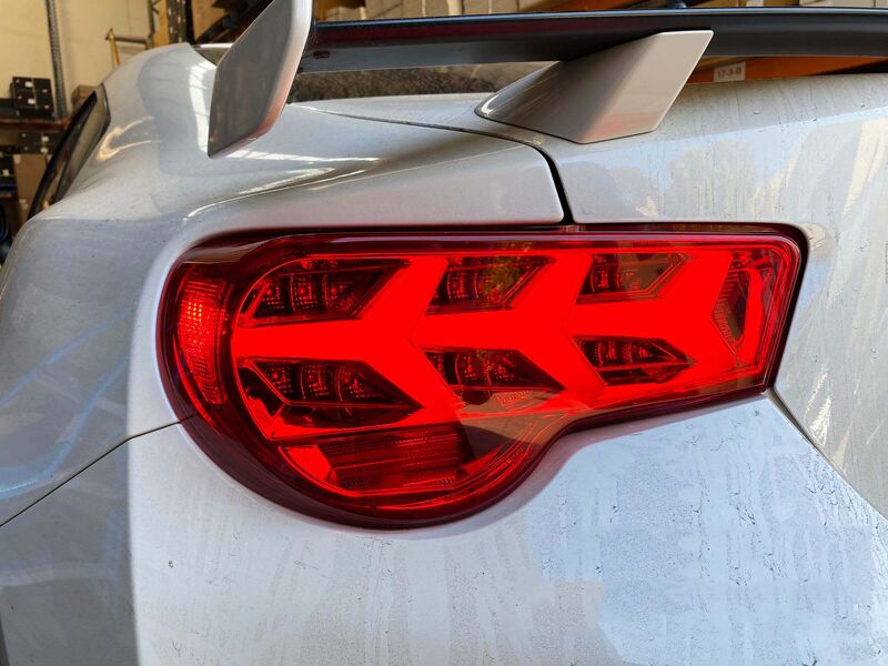 Clear Red Lambo Style LED Dynamic Indicator Tail Lights Fit For Toyota 86 For Subaru BRZ ZN6 TL-TA061LS - Machter