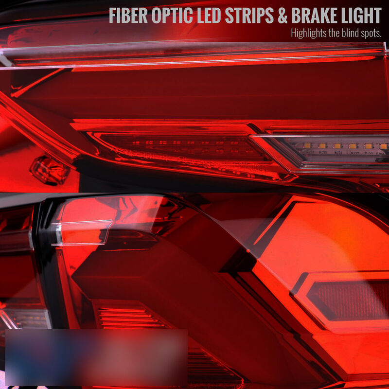 Spec D Smoke Red 3D LED Tail Lights Dynamic Signal Fit For Toyota Rav 4 2019-2023 TL-TA067LS - Machter