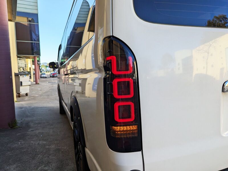 Smoke Black V3 3D Full LED Tail Lights Fit For Toyota Hiace Van 2004-2020 TL-TA082LS - Machter