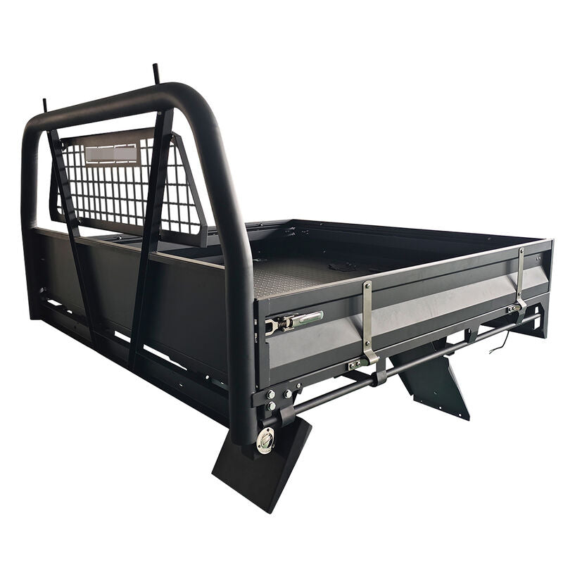Black Powder Coated Heavy Duty Steel Flat Tray for Dual Cab Ute TRAY-001 - Machter