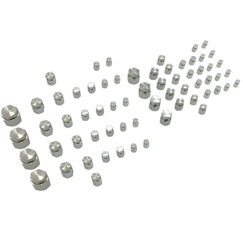 128 Pcs 37°JIC and ORFS Hydraulic Cap And Plug Kit Hose Tube And Pipe Fitting Set TTK-008 - Machter