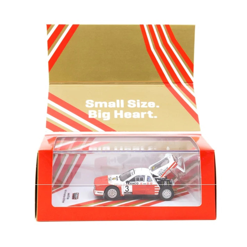 1985 Lancia 037 Rally Rally Van Haspengouw Winner Diecast Model Car with Opening Rear Bonnet and Painted Engine 1:64 Scale (Approx. 7cm) Collectible | Universal Auto Spares