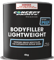 Light Weight Body Filler 500g, 1kg, 2kg & 4kg - Concept Paints | Universal Auto Spares