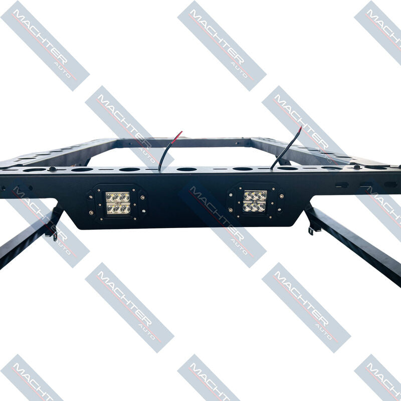 Black Powdercoated Steel Universal Ute Tub Rack Roof Rack Fit For Dmax Hilux With LED URACK-003 - Machter