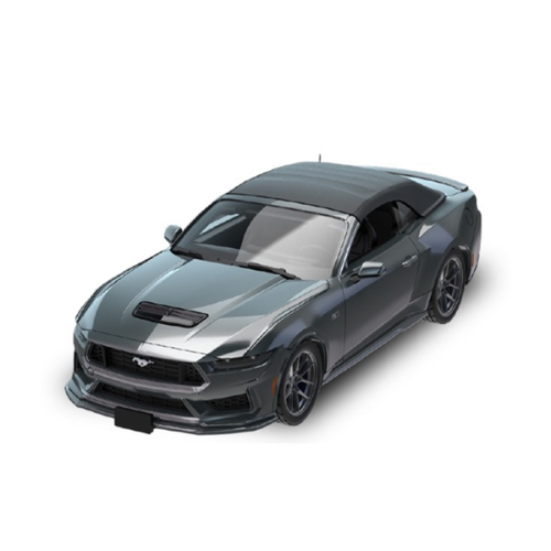 2024 Ford Mustang GT 5.0 Convertible Dark Matter Grey Stampede Series 2 Diecast Model Car 1:64 Scale (Approx. 7cm) Collectible | Universal Auto Spares
