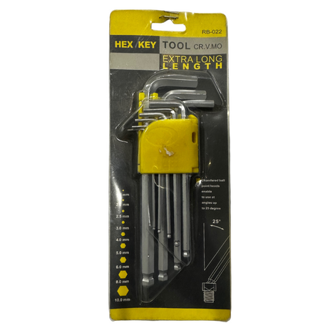 Hex Key Set CRV 25 Degrees