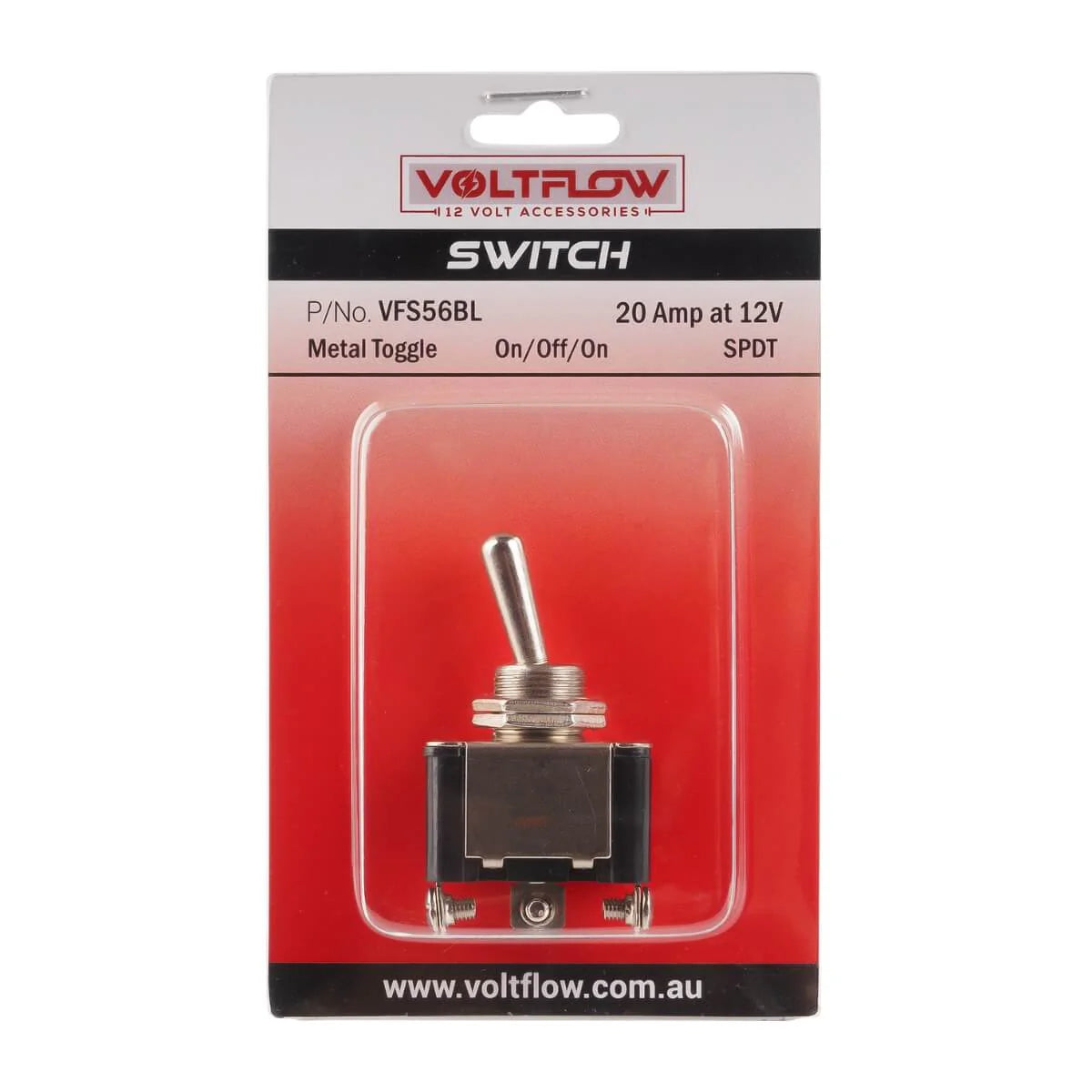 Metal Switch 20Amp On/Off/On at 12V Variations - VoltFlow
