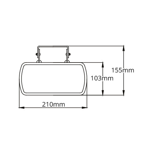 Over Door Universal Mirror S/S 210 x 103mm - VEXEL