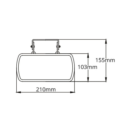 Over Door Universal Mirror S/S 210 x 103mm - VEXEL | Universal Auto Spares