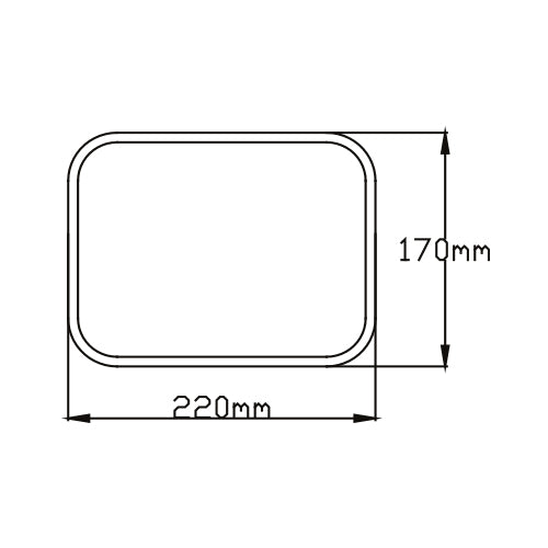 Mirror Spotter Heated Adjustable 220 x170mm 16 to 28mm Clamp - VEXEL
