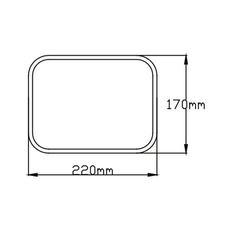 Mirror Spotter Heated Adjustable 220 x170mm 16 to 28mm Clamp - VEXEL | Universal Auto Spares