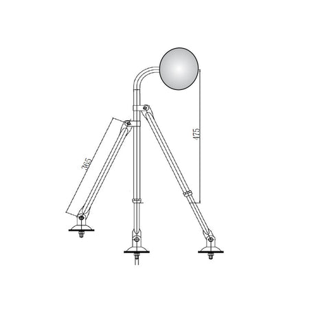 Mirror Arm Brackets Tripod Arm and Spotter Assembly Kit SS - VEXEL