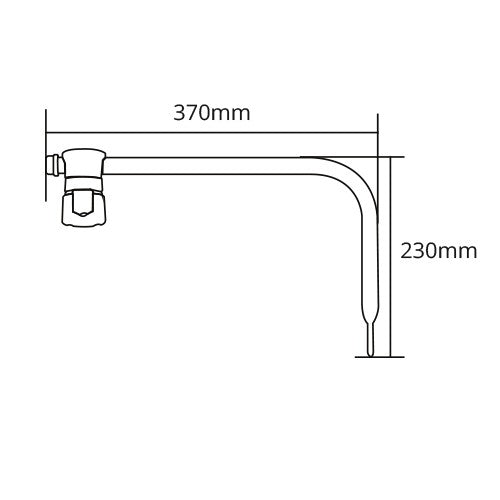 Front Spotter Arm 370 x 230mm Suits 16-22mm Bracket - VEXEL