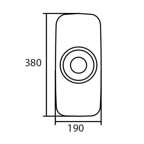 Bus Mirror Flat Electric and Heated 380 x 190 24V - VEXEL