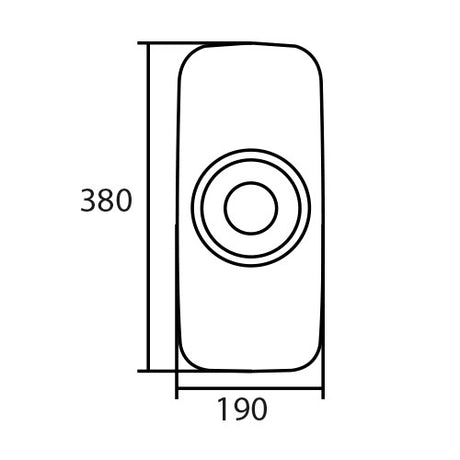 Bus Mirror Flat Electric and Heated 380 x 190 24V - VEXEL
