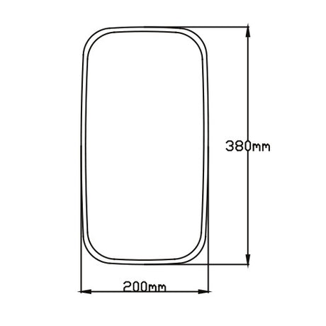 Mirror Electric and Heated 380 x 200mm 16 to 25mm Clamp - VEXEL