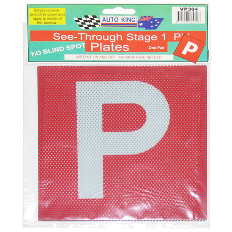 P Plate White On Red Vic/Wa - AUTOKING | Universal Auto Spares