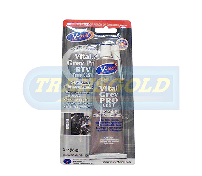 Vital Grey RTV (85GM) Tube Blister Pack VT152 - V-Tech | Universal Auto Spares