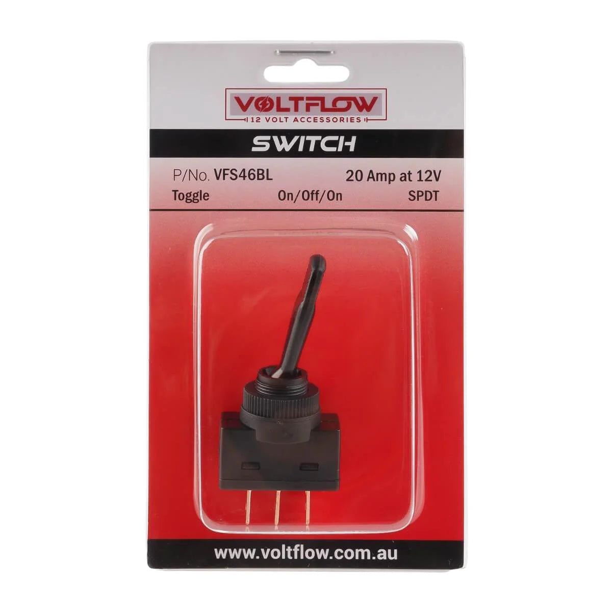 Toggle Switch Series On/Off/On 20Amp at 12V - VoltFlow