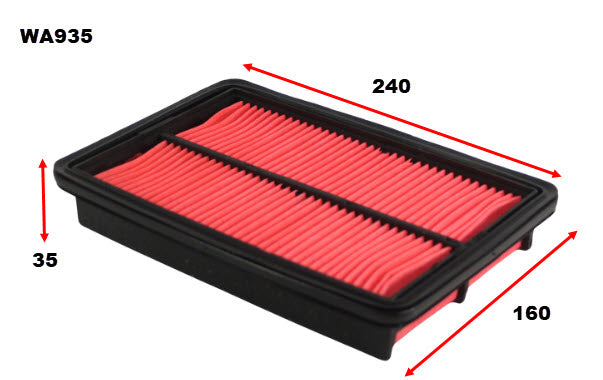 Air Filter A1289 Fits Ford/Fits Mazda Fits Ford/Fits Mazda WA935 - Wesfil | Universal Auto Spares