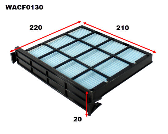 Cabin Filter RCA358P Fits Chery WACF0130 - Wesfil