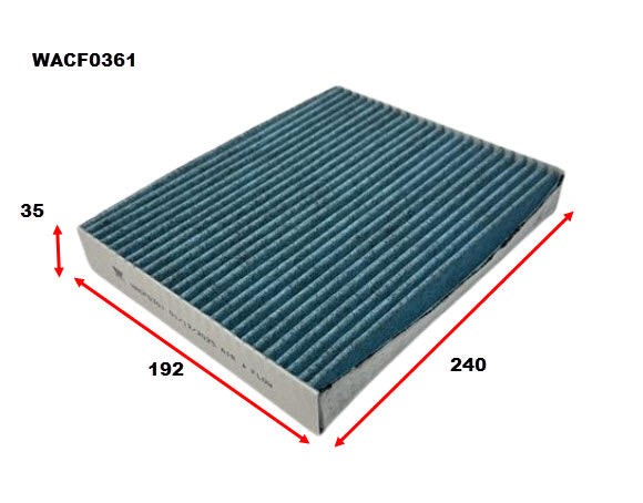 Cabin Filter RCA500M Deepal Deepal WACF0361 - Wesfil | Universal Auto Spares