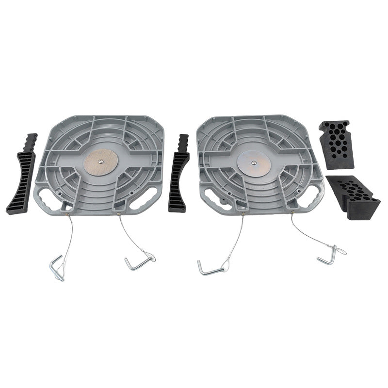 2 Pcs Car Front End Wheel Alignment Turntable Turn Plates With Transition Block Tool WATP-002-2PCS - Machter