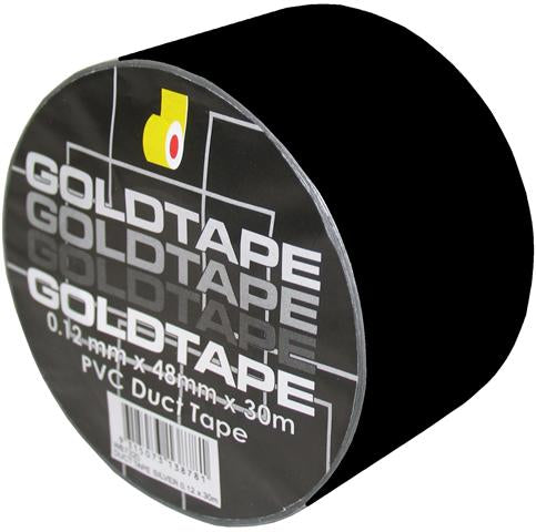 Black PVC Duct Tape 48mm x 30m - GOLDTAPE