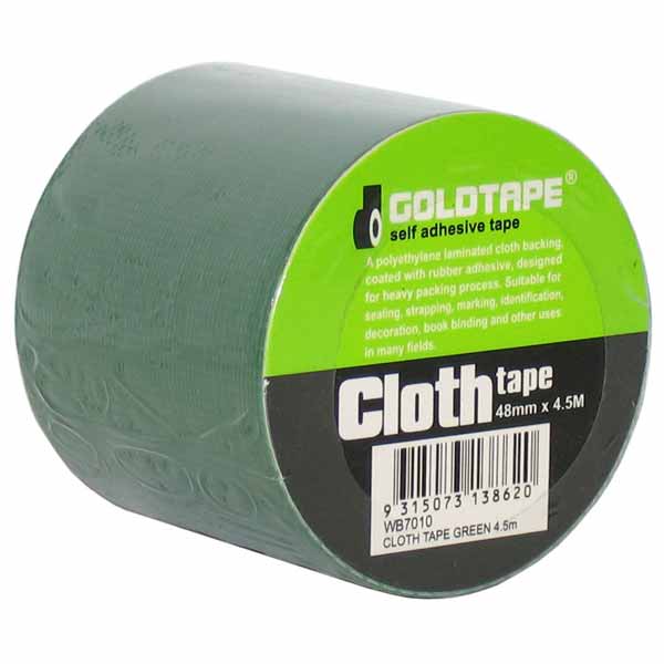 Green Cloth Tape 48mm x 4.5m - GOLDTAPE