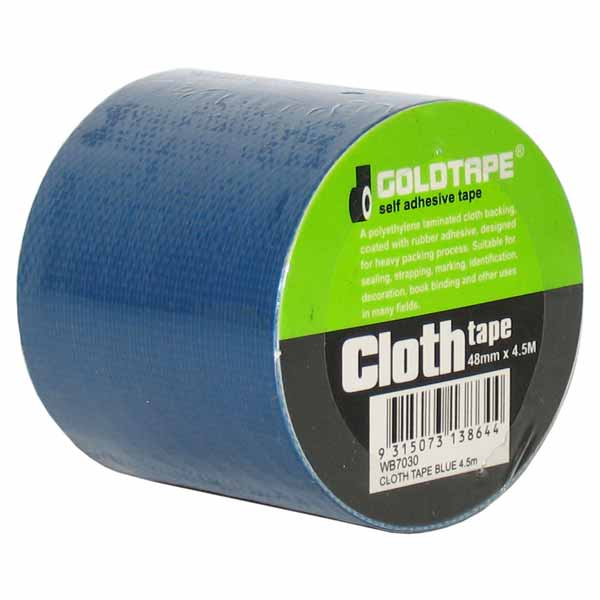 Blue Cloth Tape 48mm x 4.5m - GOLDTAPE