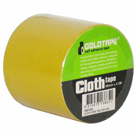Yellow Cloth Tape 48mm x 4.5mm - GOLDTAPE | Universal Auto Spares